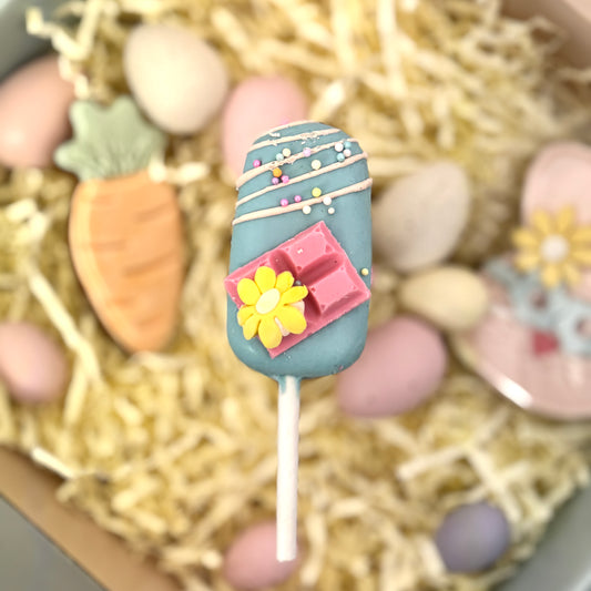 Easter White chocolate chocsicles - Blue