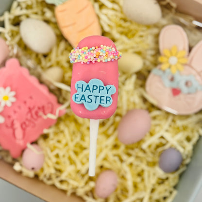 Easter White chocolate chocsicles - Bright pink