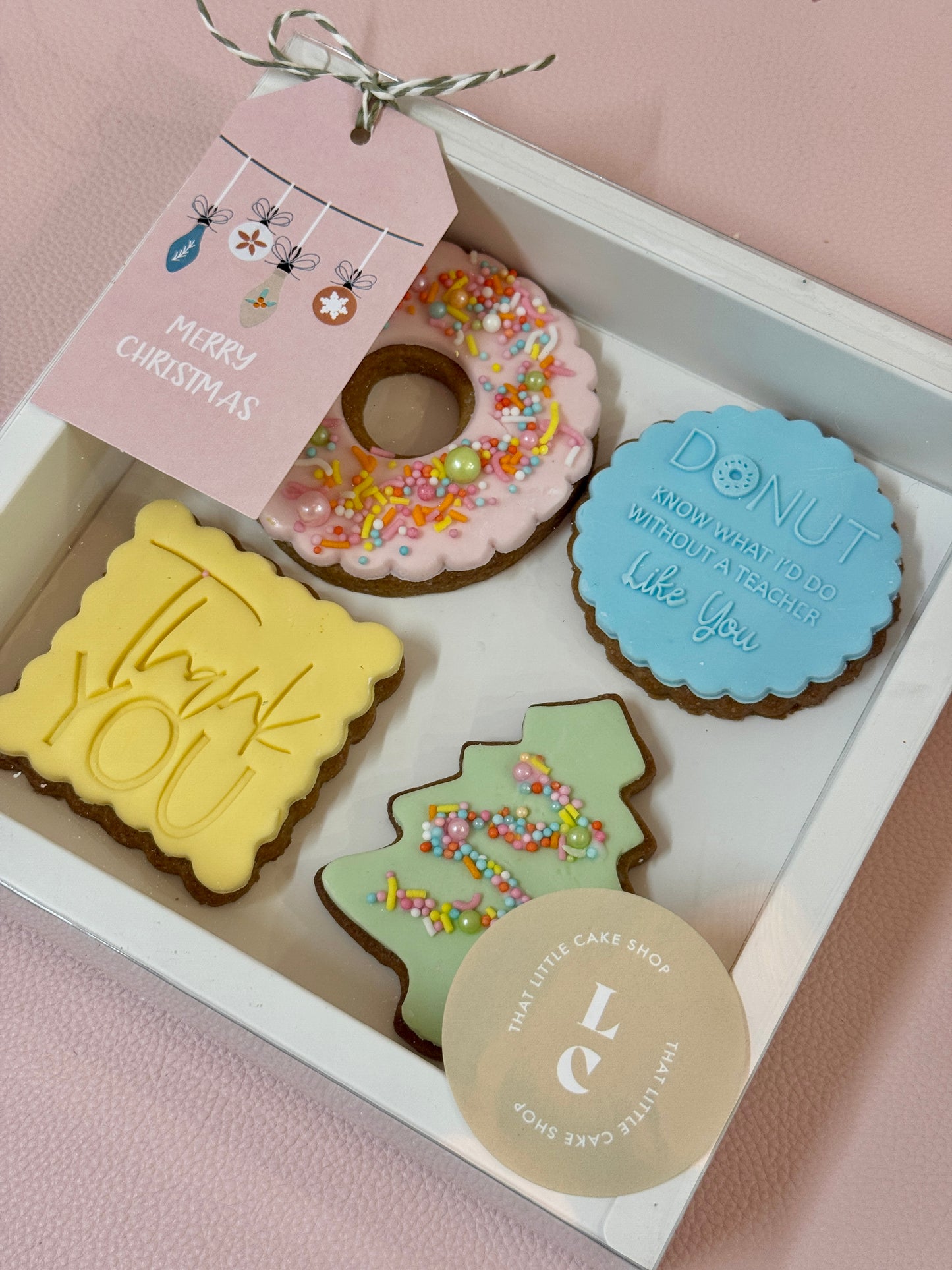 Christmas cookie Gift set - Donut know what i'd do without a teacher like you