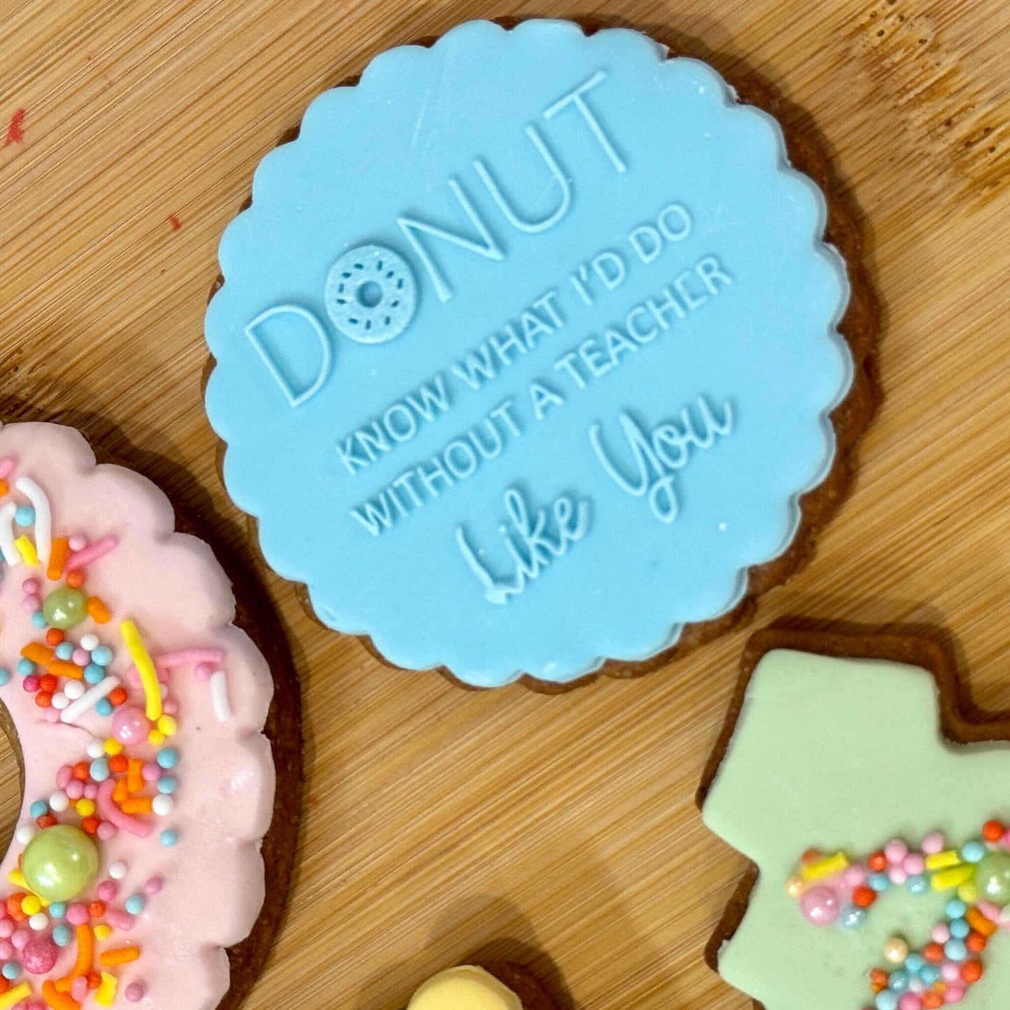 Christmas cookie Gift set - Donut know what i'd do without a teacher like you